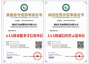 AAA级诚信经营示范单位